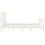 vidaXL Cadre de lit sans matelas blanc 160x200 cm bois de pin massif