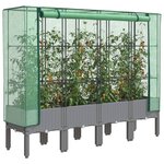 vidaXL Jardinière surélevée avec housse aspect rotin 160x40x140 cm
