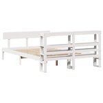 vidaXL Cadre de lit sans matelas blanc 160x200 cm bois de pin massif