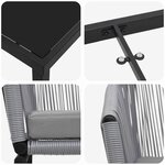 vidaXL Ensemble de salle à manger pour jardin 7 Pièces Gris Poly rotin