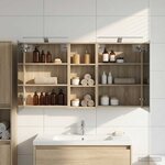 vidaXL Ensemble de Meubles de Salle de Bain 3 Pièces 130 x 14 5 x 70 cm