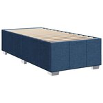 vidaXL Sommier à lattes de lit avec matelas Bleu 80x200 cm Tissu