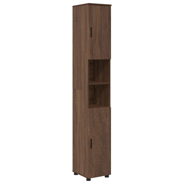vidaXL Meuble de salle de bain haut Chêne marron 30 x 35 x 192 cm