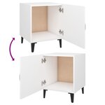 vidaXL Tables de chevet 2 Pièces Blanc Bois d'ingénierie