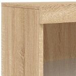 vidaXL Buffets avec lumières LED 3 Pièces chêne sonoma bois d'ingénierie