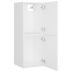 vidaXL Ensemble de meubles de salle de bain Blanc brillant Aggloméré