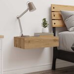 vidaXL Table de chevet chêne artisanal 60x35 cm bois d’ingénierie