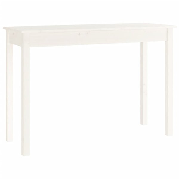 vidaXL Table console Blanc 110x40x75 cm Bois massif de pin
