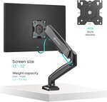 Onkron g80 blk support de bureau pour écran pc de 13 à 32 pouces noir