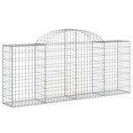 vidaXL Paniers à gabions arqués 40 Pièces 200x30x80/100 cm Fer galvanisé