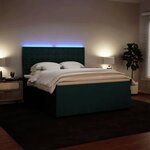 vidaXL Sommier à lattes de lit et matelas Vert foncé 180x200cm Velours