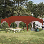 vidaXL Tente de fête pop-up 575 x 288 x 245 cm Terre cuite