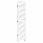 vidaXL Cloison de séparation 4 panneaux blanc bois de paulownia massif