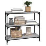 vidaXL Bibliothèque Sonoma gris 80x33x70 5 cm Bois d'ingénierie acier