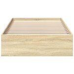 vidaXL Cadre de lit avec tiroirs sans matelas chêne sonoma 90x200 cm
