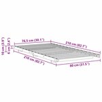 vidaXL Cadre de lit surélevé Blanc 80 x 210 cm Bois massif en pin