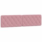 vidaXL Lit avec matelas rose 200x200 cm velours