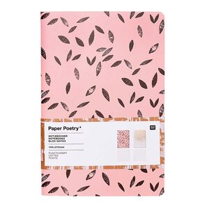 Lot de 2 carnet de notes - Corail et Doré - A5