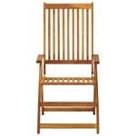 Vidaxl chaises pliables de jardin 3 pièces avec coussins bois d'acacia