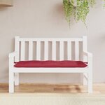 vidaXL Coussin de banc de jardin rouge bordeaux 120x50x7 cm