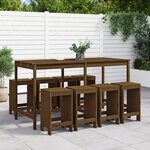 vidaXL Ensemble de bar de jardin 9 Pièces marron miel bois de pin massif