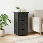 vidaXL Armoire Gris 34 x 39 x 61 5 cm Bois de Pin Massif