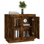 vidaXL Buffet chêne fumé 80x34x75 cm bois d'ingénierie