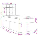 vidaXL Sommier à lattes de lit et matelas Vert foncé 80x200 cm Velours