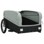 vidaXL Remorque de vélo noir et gris 45 kg fer