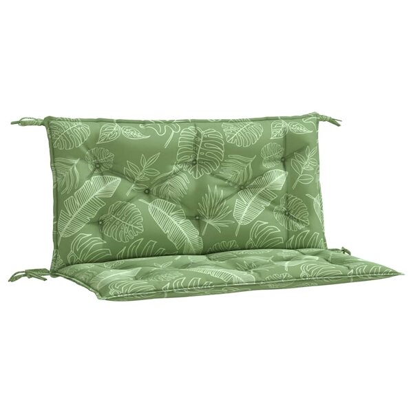 vidaXL Coussins de banc de jardin lot de 2 motif de feuilles