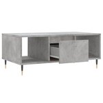 vidaXL Table basse Gris béton 90x50x36 5 cm Bois d'ingénierie