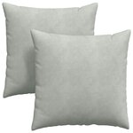 vidaXL Coussins de canapé 2 Pièces Gris clair 80 x 80 cm