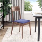 vidaXL Coussins de siège 4 Pièces Bleu denim 40 x 40 x 3 cm tissu