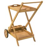 vidaXL Chariot à thé 54x87x90 cm bois massif d'acacia