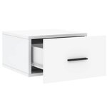 vidaXL Table de chevet murale blanc 35x35x20 cm