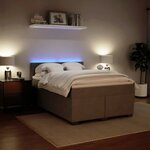 vidaXL Sommier à lattes de lit et matelas Gris clair 140x190cm Velours