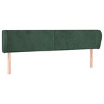 vidaXL Tête de lit avec oreilles Vert foncé 183x23x78/88 cm Velours