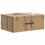 vidaXL Cabinet de chevet mural Chêne artisanal 49 x 34 5 x 20 cm
