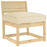vidaXL Coussin Tissu Oxford Beige 80 x 80 x 12 cm