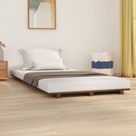 vidaXL Cadre de lit Marron miel 90x200 cm Bois de pin massif