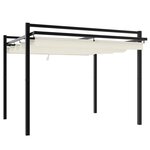 vidaXL Tonnelle de jardin avec toit rétractable crème 3x3 m aluminium