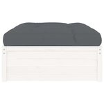 vidaXL Repose-pied de jardin 120x80 cm blanc bois de pin massif