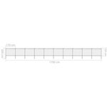 Vidaxl clôture de jardin avec dessus en cerceau acier 17 x 1 5 m noir