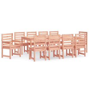 vidaXL Ensemble à manger de jardin 11 Pièces bois massif Douglas