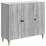 vidaXL Buffet Sonoma gris 89 x 34 5 x 80 cm Bois d'ingénierie