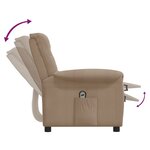 Vidaxl fauteuil inclinable électrique taupe tissu microfibre