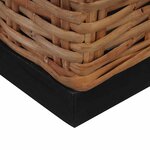 vidaXL Fauteuil avec coussins Rotin naturel
