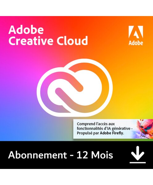 Adobe Creative Cloud (CC) all Apps - 1 an - Clé licence à télécharger