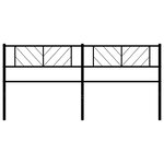 vidaXL Tête de lit métal noir 193 cm