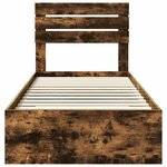 vidaXL Cadre de lit avec tiroir avec tête de lit Bois d'ingénierie